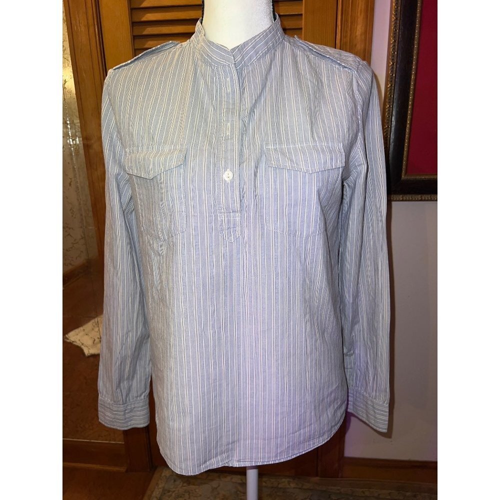 A.P.C. Striped Button Shirt — Small